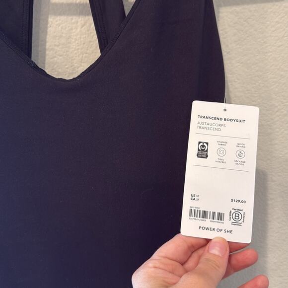 Athleta Transcend Black Sleeveless 7/8 Jumpsuit NWT Women’s Medium M - Picture 3 of 9